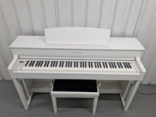 Load image into Gallery viewer, Yamaha Clavinova CLP-575 in satin white finish+ stool stock # 24562
