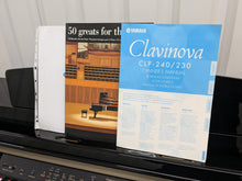 Load image into Gallery viewer, Yamaha Clavinova CLP-240PE Digital Piano polished GLOSSY BLACK stock # 24598
