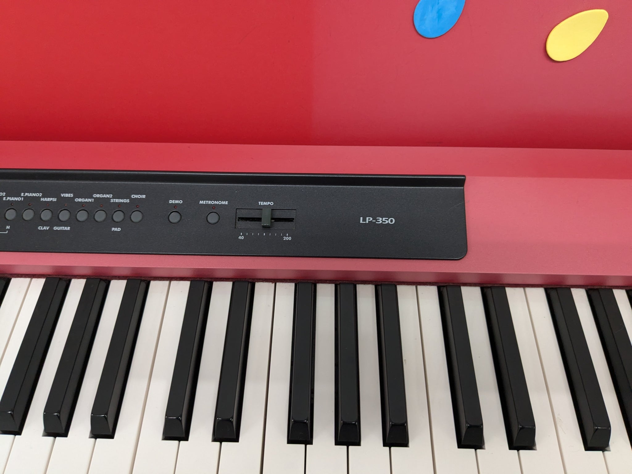 Korg LP350 compact slim size Digital Piano in pink with stool