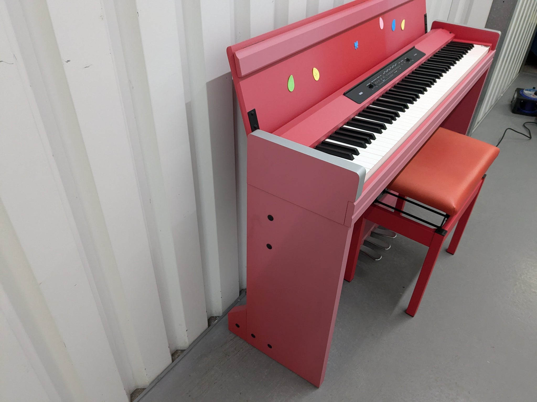 Korg LP350 compact slim size Digital Piano in pink with stool