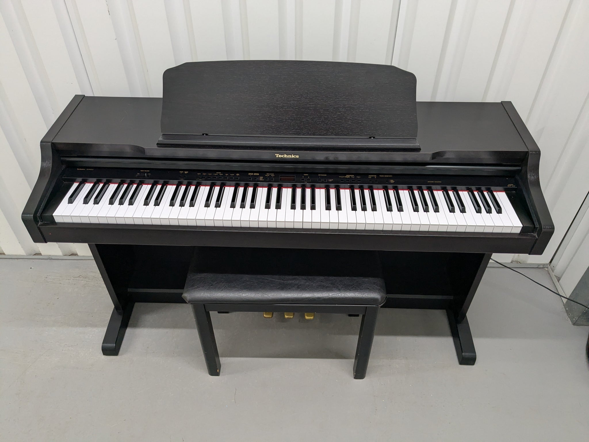 TECHNICS SX-PX552 DIGITAL PIANO AND STOOL IN SATING BLACK stock