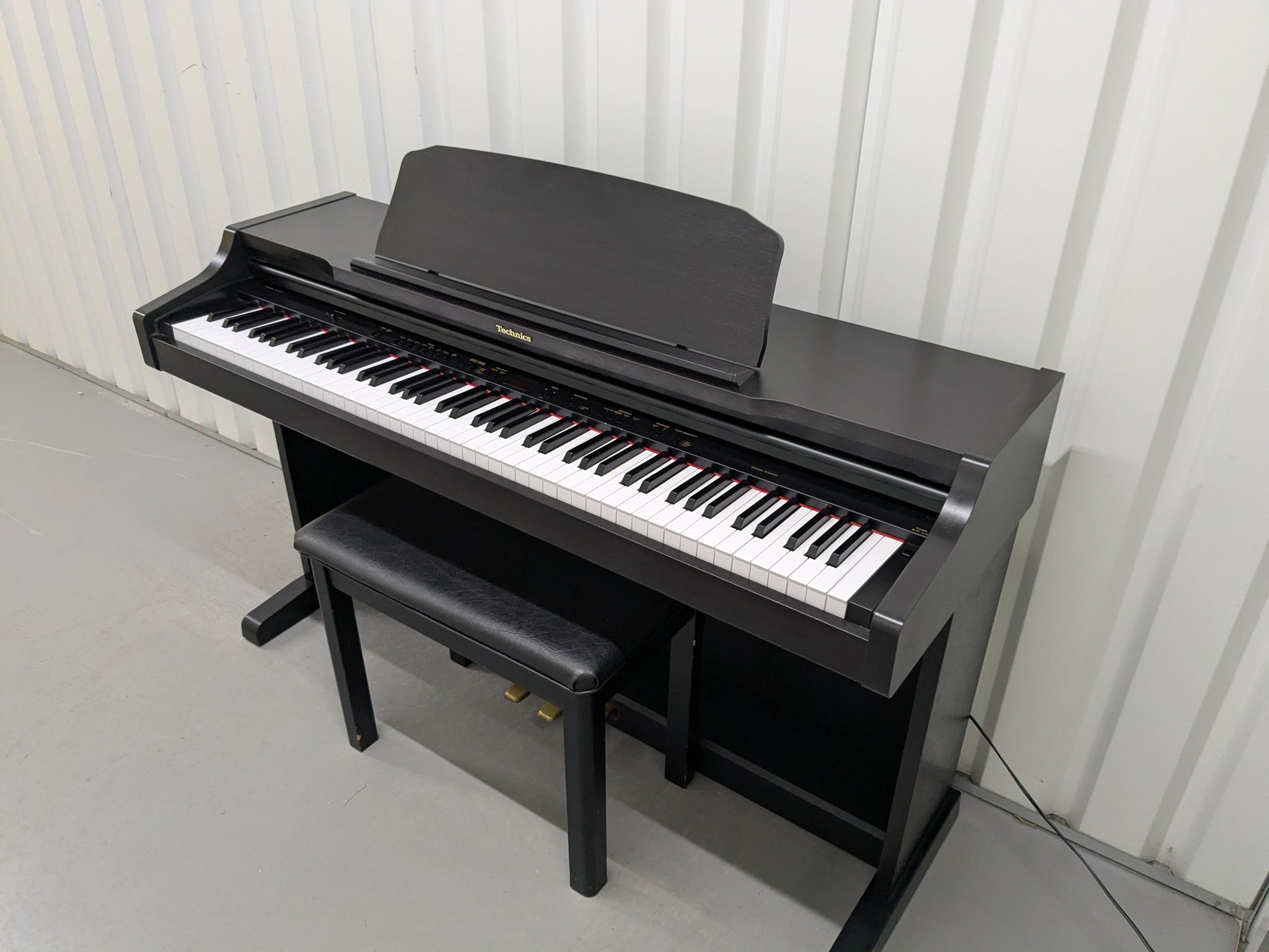 TECHNICS SX-PX552 DIGITAL PIANO AND STOOL IN SATING BLACK stock