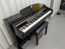 Load image into Gallery viewer, Yamaha Clavinova CLP-240PE Digital Piano polished GLOSSY BLACK stock # 25019
