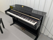 Load image into Gallery viewer, Yamaha Clavinova CLP-340PE glossy black polished ebony Piano stock #25011
