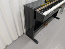 Load image into Gallery viewer, Yamaha Clavinova CLP-220PE Digital Piano and stool in glossy black stock # 25029
