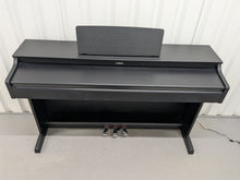 Load image into Gallery viewer, Yamaha Arius YDP-163 Digital Piano and stool in satin black clavinova keyboard stock # 25043
