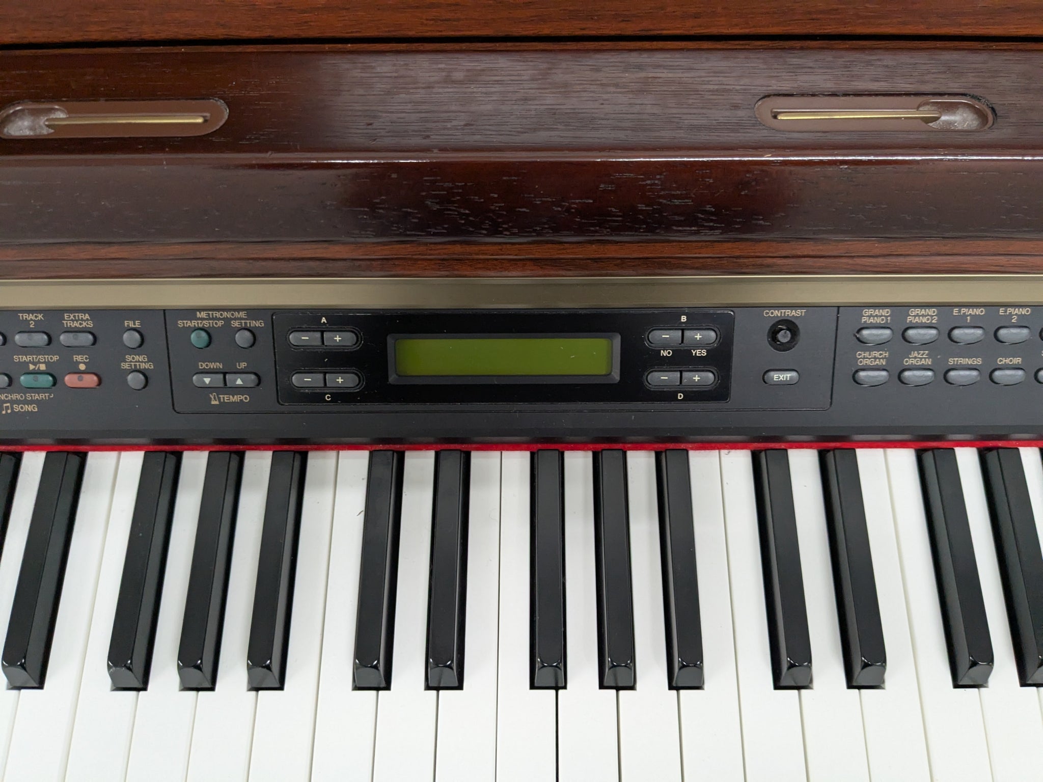 Yamaha Clavinova CLP-150 digital piano and stool in mahogany