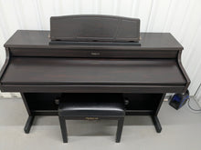 Load image into Gallery viewer, Roland HP-7e digital piano and stool in dark rosewood finish stock number 25055
