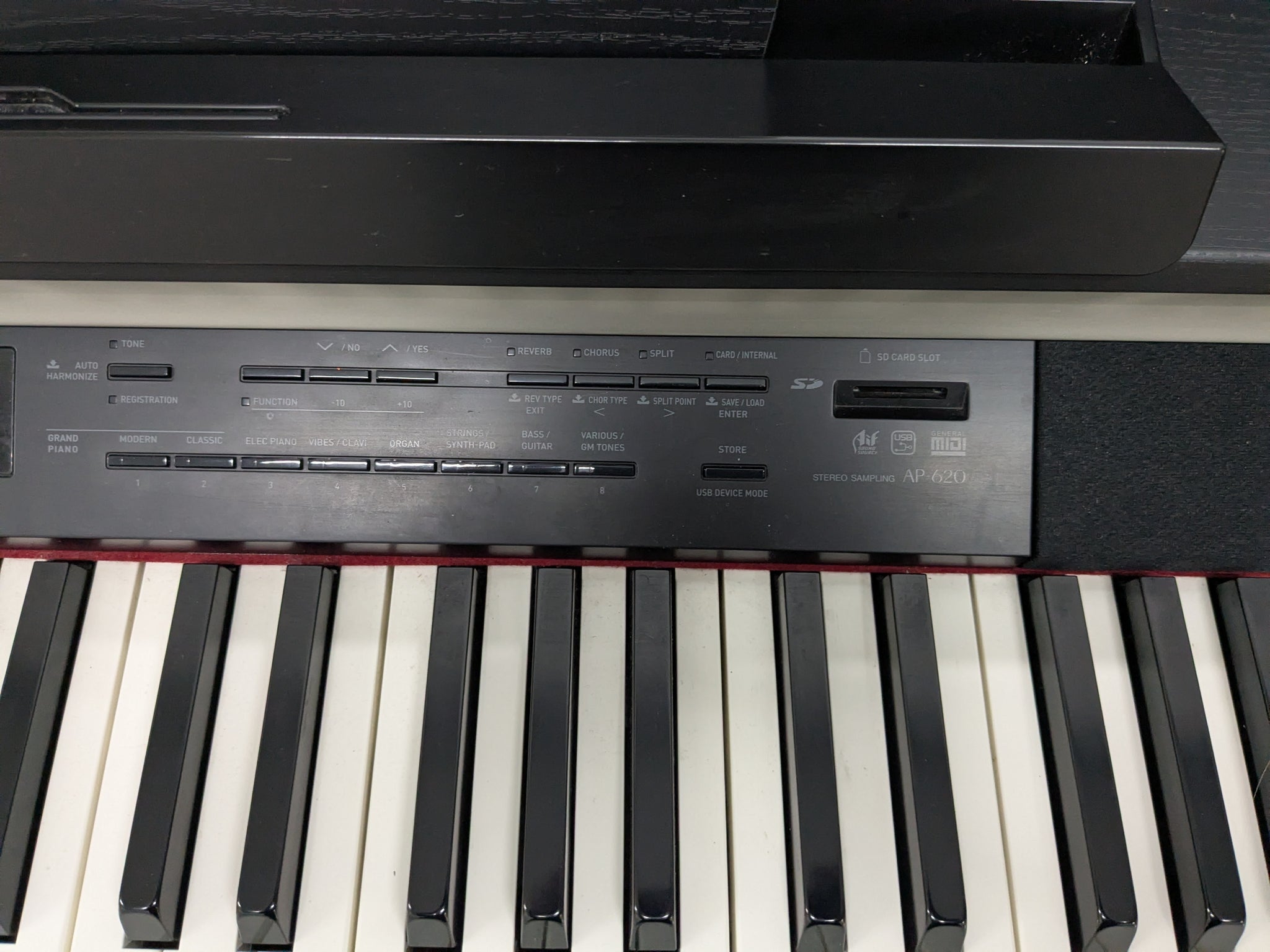 Casio Celviano AP-620 Digital Piano and stool in satin black, 128 