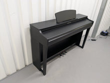 Load image into Gallery viewer, Yamaha clavinova CLP-725 digital piano and stool in satin black stock #25076
