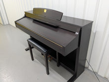 Load image into Gallery viewer, Yamaha Clavinova CLP-340 Digital Piano and stool in dark rosewood stock # 25081
