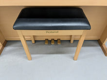 Load image into Gallery viewer, Roland HP201 digital piano and stool in light oak finish stock number 25085
