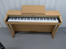 Load image into Gallery viewer, Roland HP201 digital piano and stool in light oak finish stock number 25085
