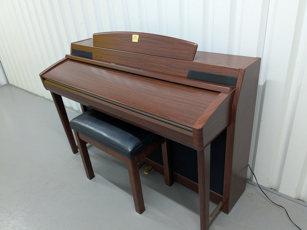 YAMAHA CLAVINOVA CLP-270 DIGITAL PIANO AND STOOL IN MAHOGANY FINISH stock #25096
