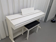 Load image into Gallery viewer, Yamaha Arius YDP-143 Digital Piano and stool in satin white finish stock #25428
