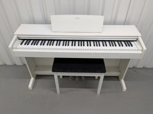 Load image into Gallery viewer, Yamaha Arius YDP-143 Digital Piano and stool in satin white finish stock #25428
