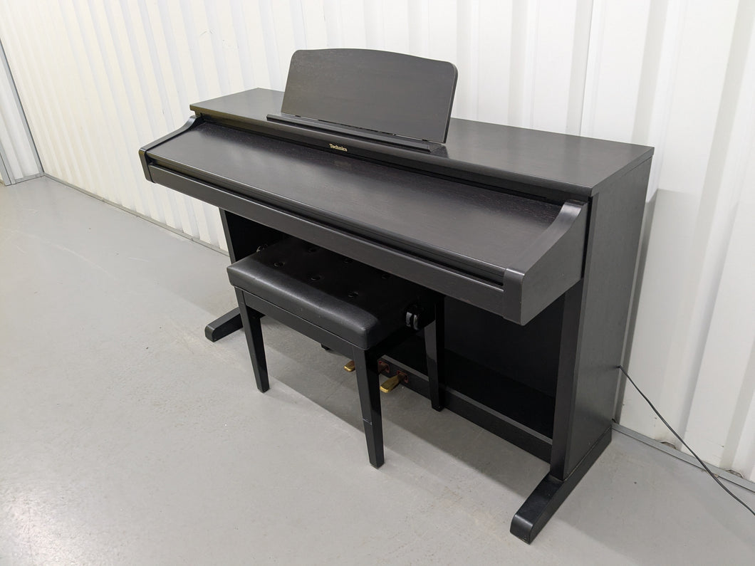 Technics SX-PX224 Digital Piano and stool in satin black weighted keys stock # 25119