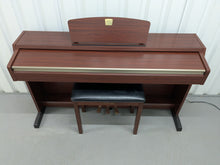 Load image into Gallery viewer, Yamaha Clavinova CLP-220 digital piano and stool in mahogany finish stock #25164

