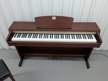 Load image into Gallery viewer, Yamaha Clavinova CLP-220 digital piano and stool in mahogany finish stock #25164
