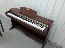 Load image into Gallery viewer, Yamaha Clavinova CLP-220 digital piano and stool in mahogany finish stock #25164
