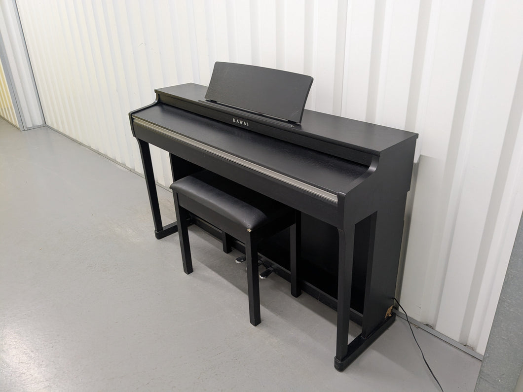 Kawai CN25 digital piano and stool In satin black stock #25159