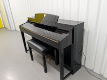 Load image into Gallery viewer, YAMAHA CLAVINOVA CLP-370PE DIGITAL PIANO + STOOL IN GLOSSY BLACK stock nr 25171
