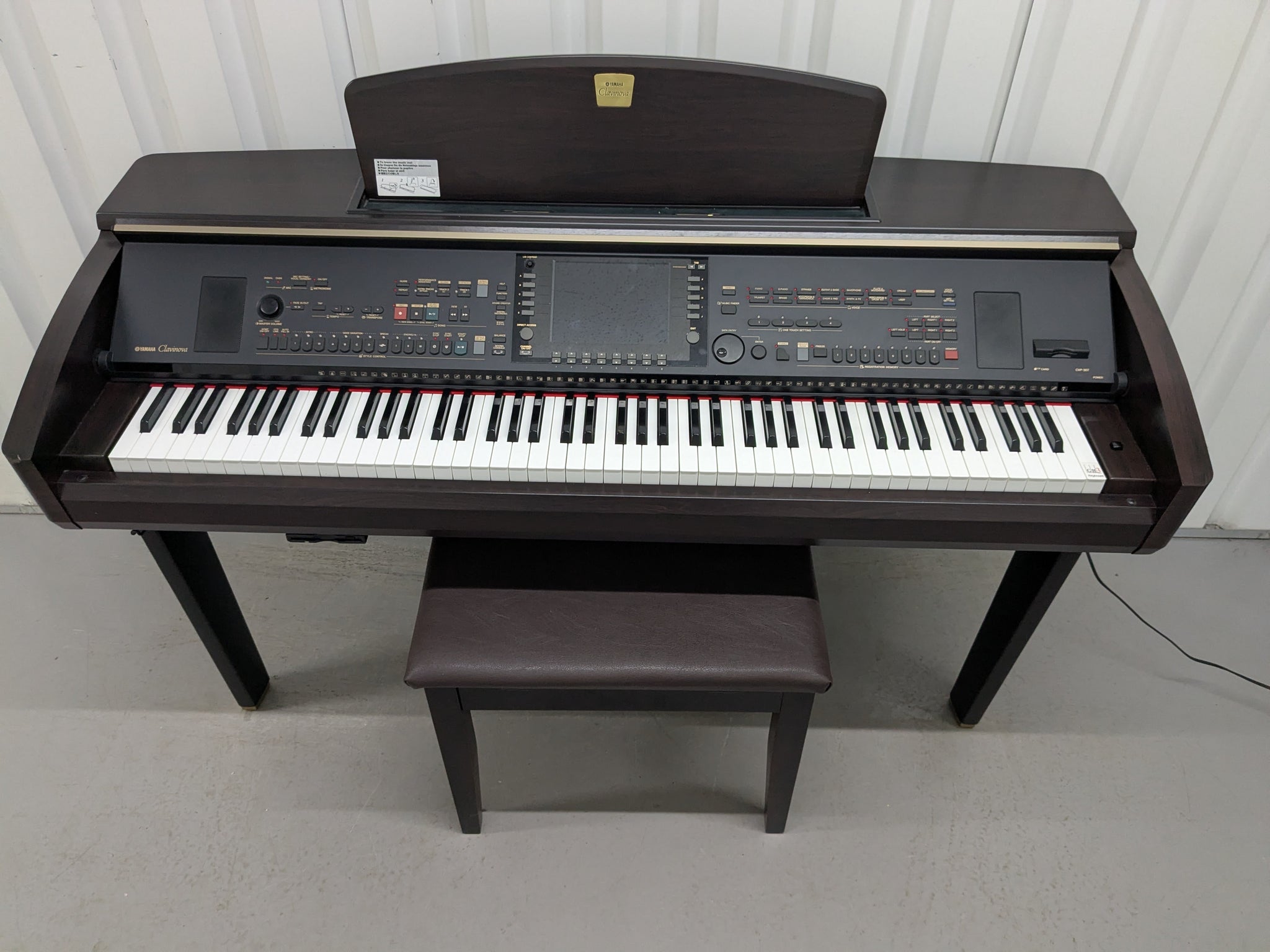 YAMAHA CLAVINOVA CVP-307 DIGITAL PIANO ARRANGER IN DARK ROSEWOOD