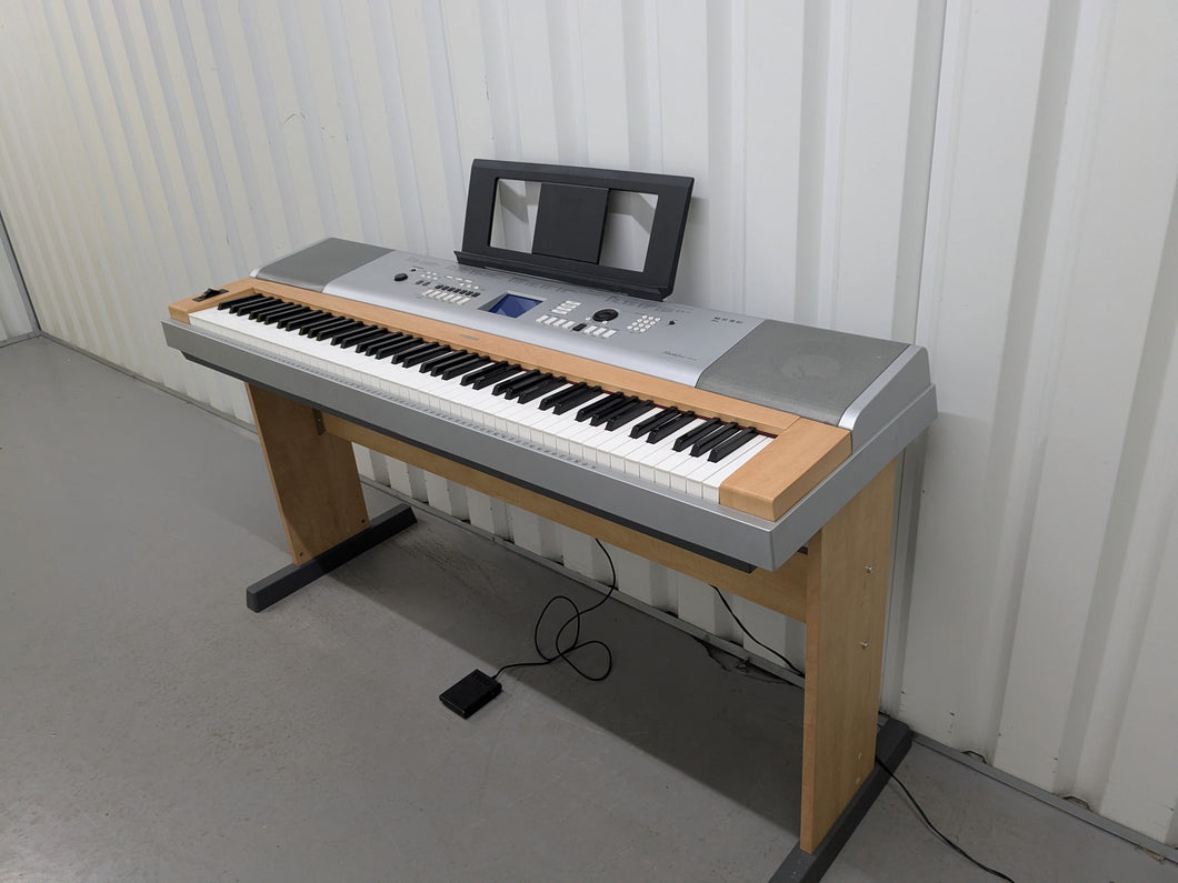 Yamaha DGX-630 88 Key Weighted Keys Portable Grand, stand, pedal stock # 25216