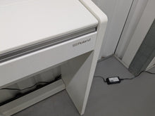 Load image into Gallery viewer, Roland F140R Digital Piano in satin white slim line space saver stock # 25230
