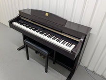 Load image into Gallery viewer, Yamaha Clavinova CLP-340 Digital Piano and stool in rosewood stock # 25245

