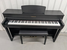 Load image into Gallery viewer, Yamaha Clavinova CLP-735 digital piano and stool in black finish stock nr 25267
