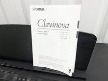 Load image into Gallery viewer, Yamaha Clavinova CLP-735 digital piano and stool in black finish stock nr 25267
