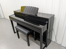 Load image into Gallery viewer, Yamaha Clavinova CLP-470 digital piano polished ebony glossy black stock #25256
