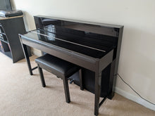 Load image into Gallery viewer, Yamaha Clavinova CLP-S306 digital piano and stool in polished ebony glossy black stock number 25285
