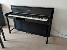 Load image into Gallery viewer, Yamaha Clavinova CLP-S306 digital piano and stool in polished ebony glossy black stock number 25285
