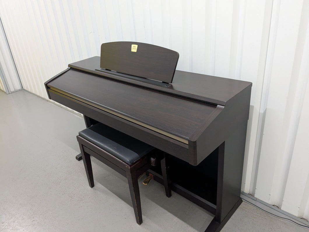 Yamaha Clavinova CLP-120 Digital Piano and stool in dark rosewood stock #25295