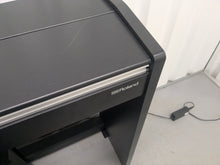 Load image into Gallery viewer, Roland F140R Digital Piano in satin black slim line space saver stock # 25303
