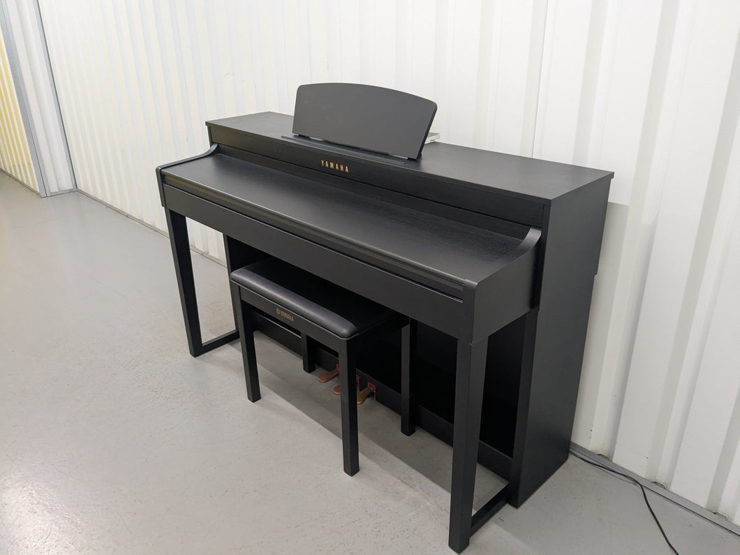 Yamaha Clavinova CLP-430 Digital Piano and stool in satin black stock #25307
