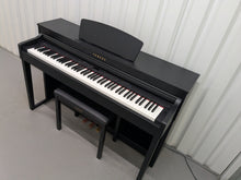Load image into Gallery viewer, Yamaha Clavinova CLP-430 Digital Piano and stool in satin black stock #25307

