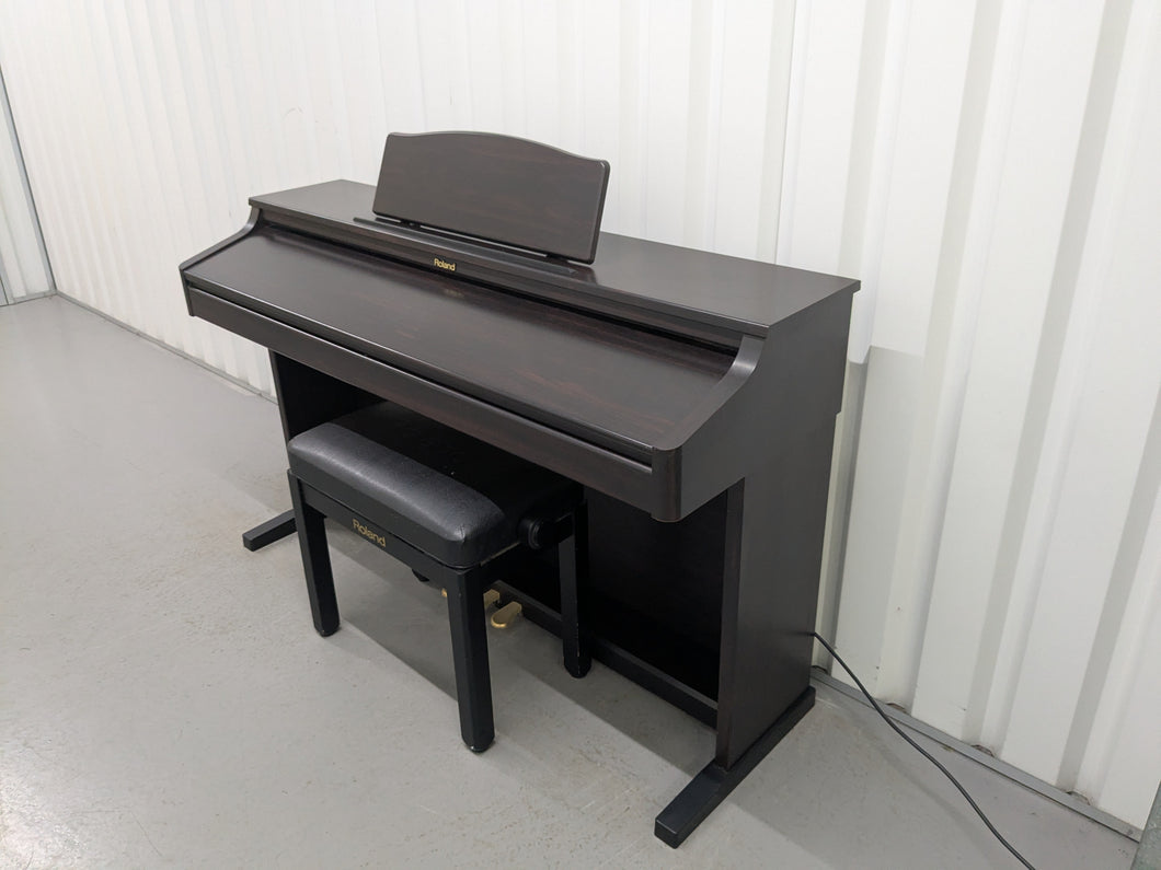 Roland HP-2e digital piano and stool in dark rosewood finish stock number 25317