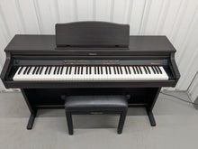 Load image into Gallery viewer, Roland HP-2e digital piano and stool in dark rosewood finish stock number 25317

