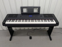 Load image into Gallery viewer, Yamaha DGX-660 black portable grand piano keyboard and stand stock #25314
