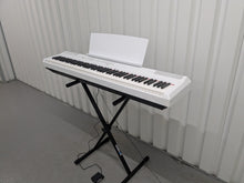Load image into Gallery viewer, Yamaha P-115 digital portable piano with collapsible stand and pedal white stock #25325

