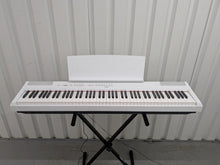 Load image into Gallery viewer, Yamaha P-115 digital portable piano with collapsible stand and pedal white stock #25325
