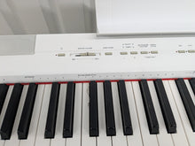 Load image into Gallery viewer, Yamaha P-115 digital portable piano with collapsible stand and pedal white stock #25325
