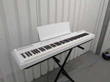 Load image into Gallery viewer, Yamaha P-115 digital portable piano with collapsible stand and pedal white stock #25325
