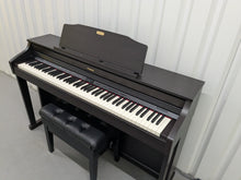 Load image into Gallery viewer, Roland HP506 Digital Piano in rosewood wooden action keys + stool Stock #25330
