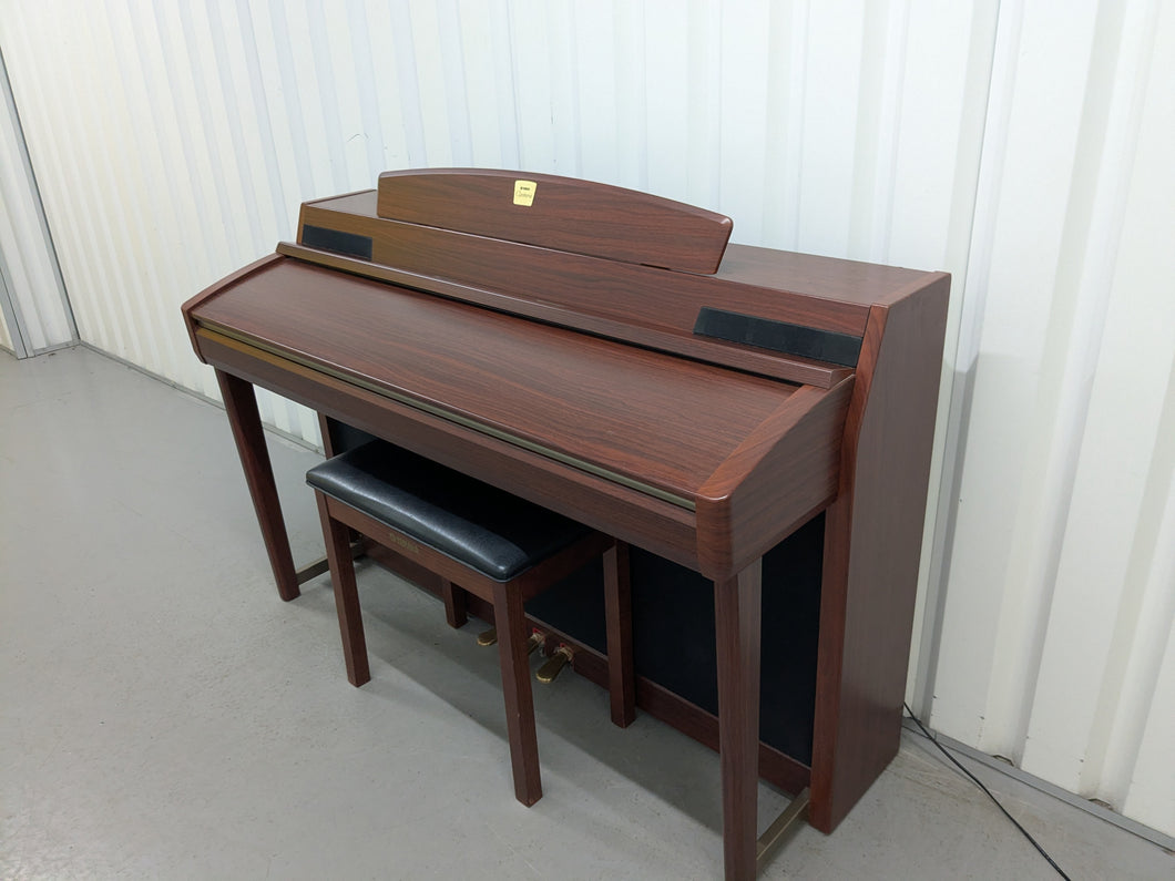 YAMAHA CLAVINOVA CLP-270 DIGITAL PIANO AND STOOL IN MAHOGANY FINISH stock #25332