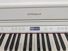 Load image into Gallery viewer, Roland HP702 Concert Class Digital Piano and stool in satin white stock #25335
