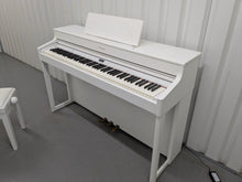 Load image into Gallery viewer, Roland HP702 Concert Class Digital Piano and stool in satin white stock #25335

